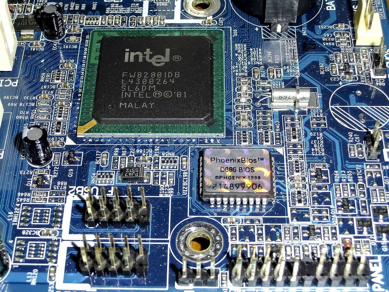 chip, computer, component